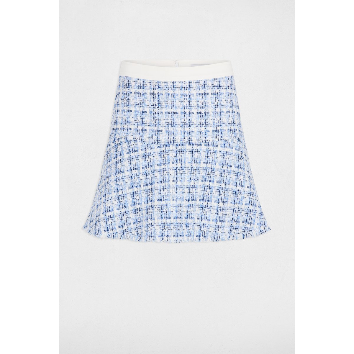Jupe courte évasée tweed multicolore, MORGAN