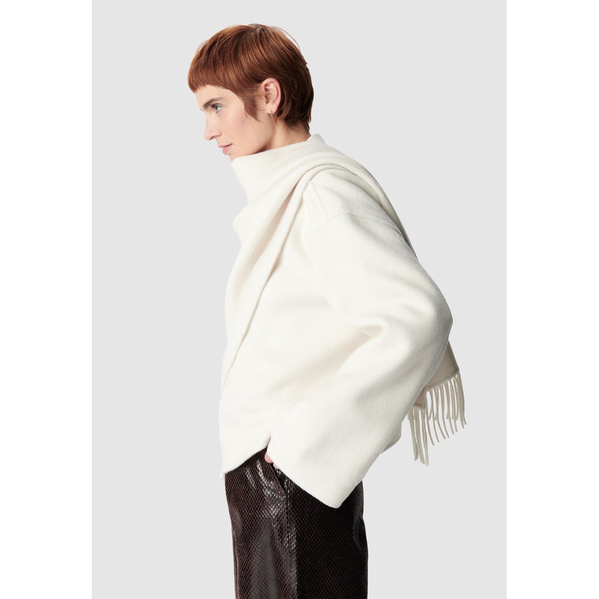 Manteau court double face off-white, IKKS