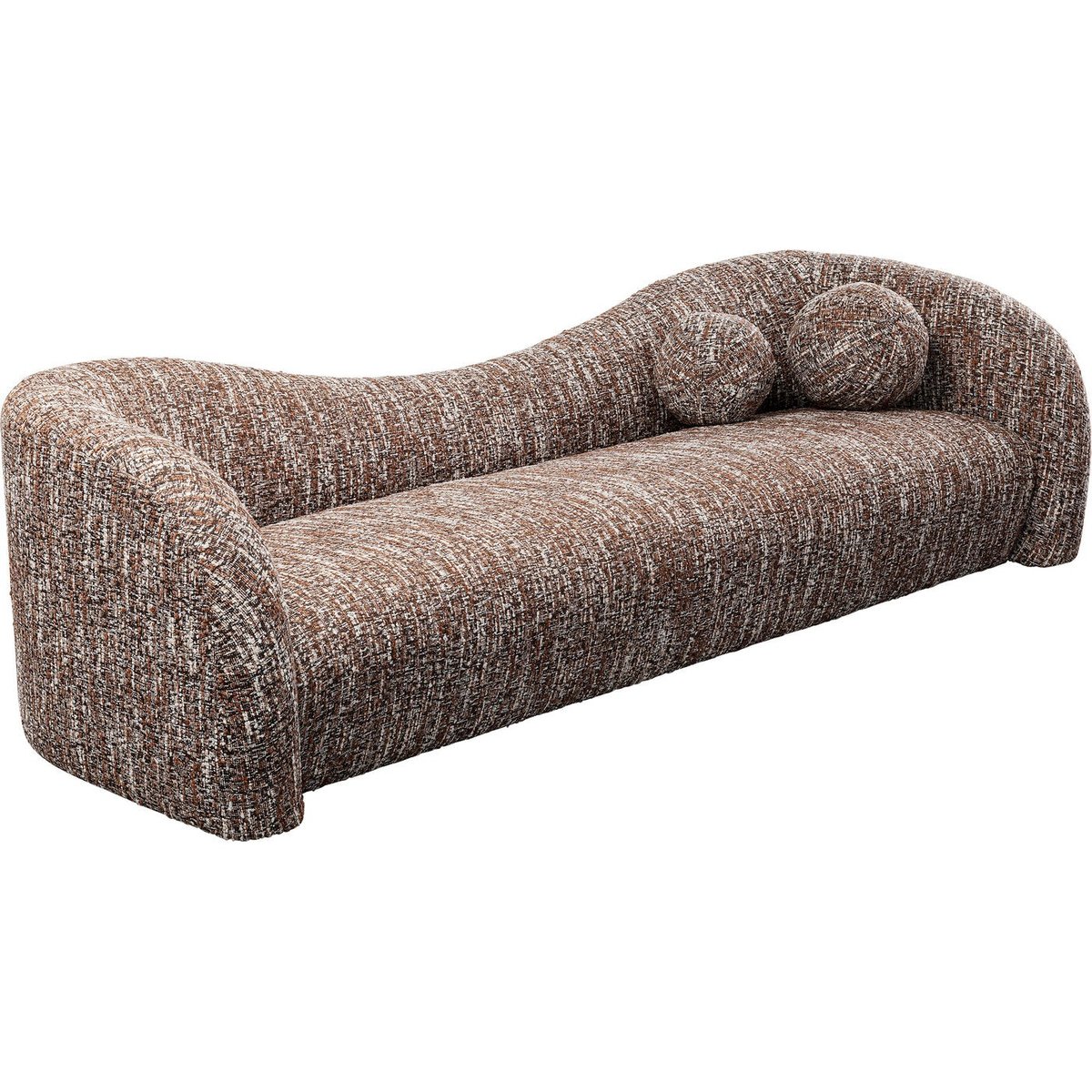 Canapé en polyester bouclé mélangé, LIVIA MELANGE marron, KARE DESIGN