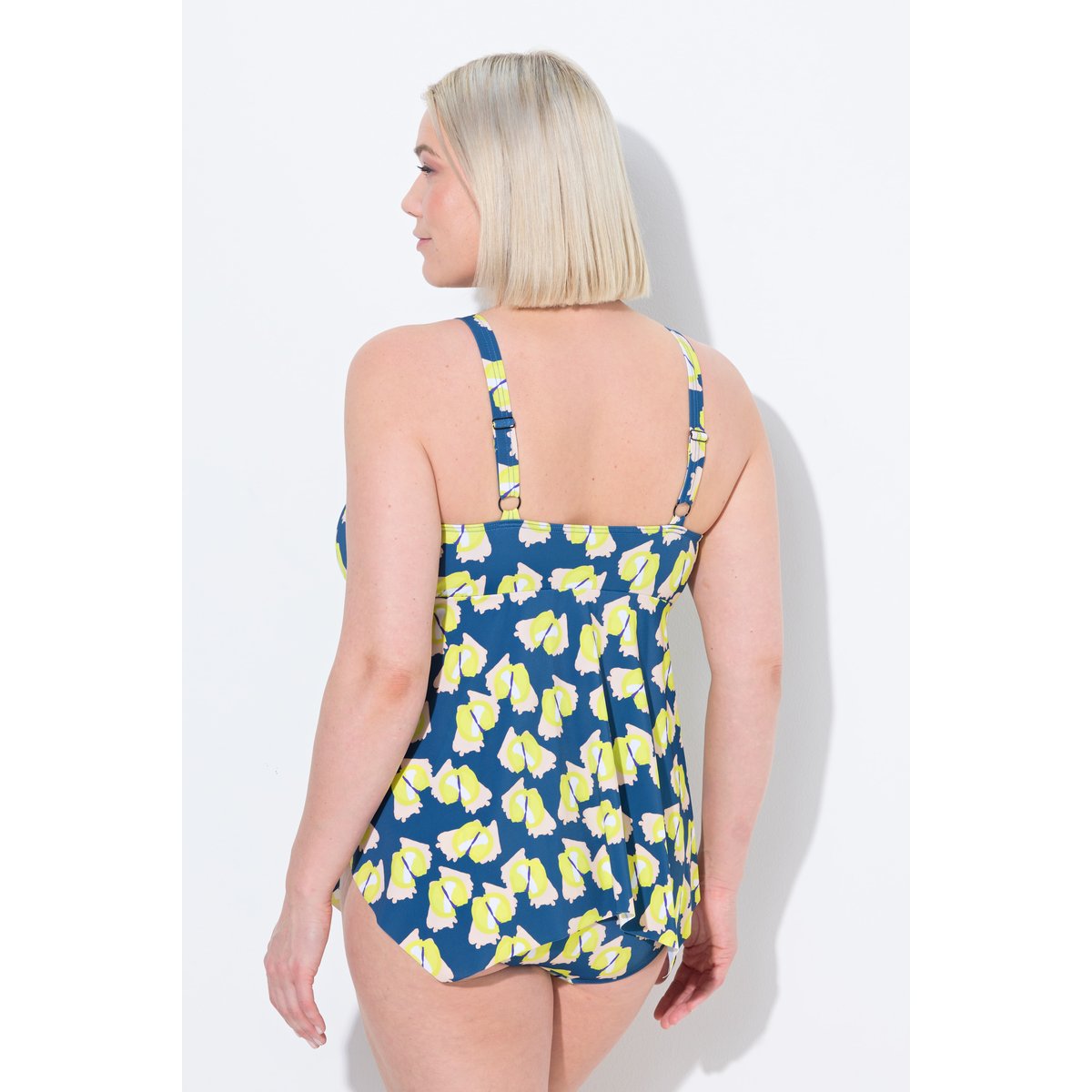 Tankini avec bonnets souples. Bretelles bleu capitaine, ULLA POPKEN