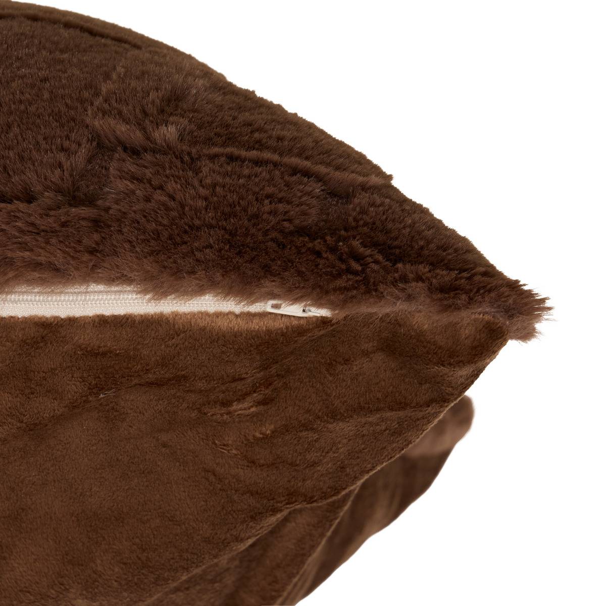 Coussin rectangulaire NALIA marron tonka, ATMOSPHERA