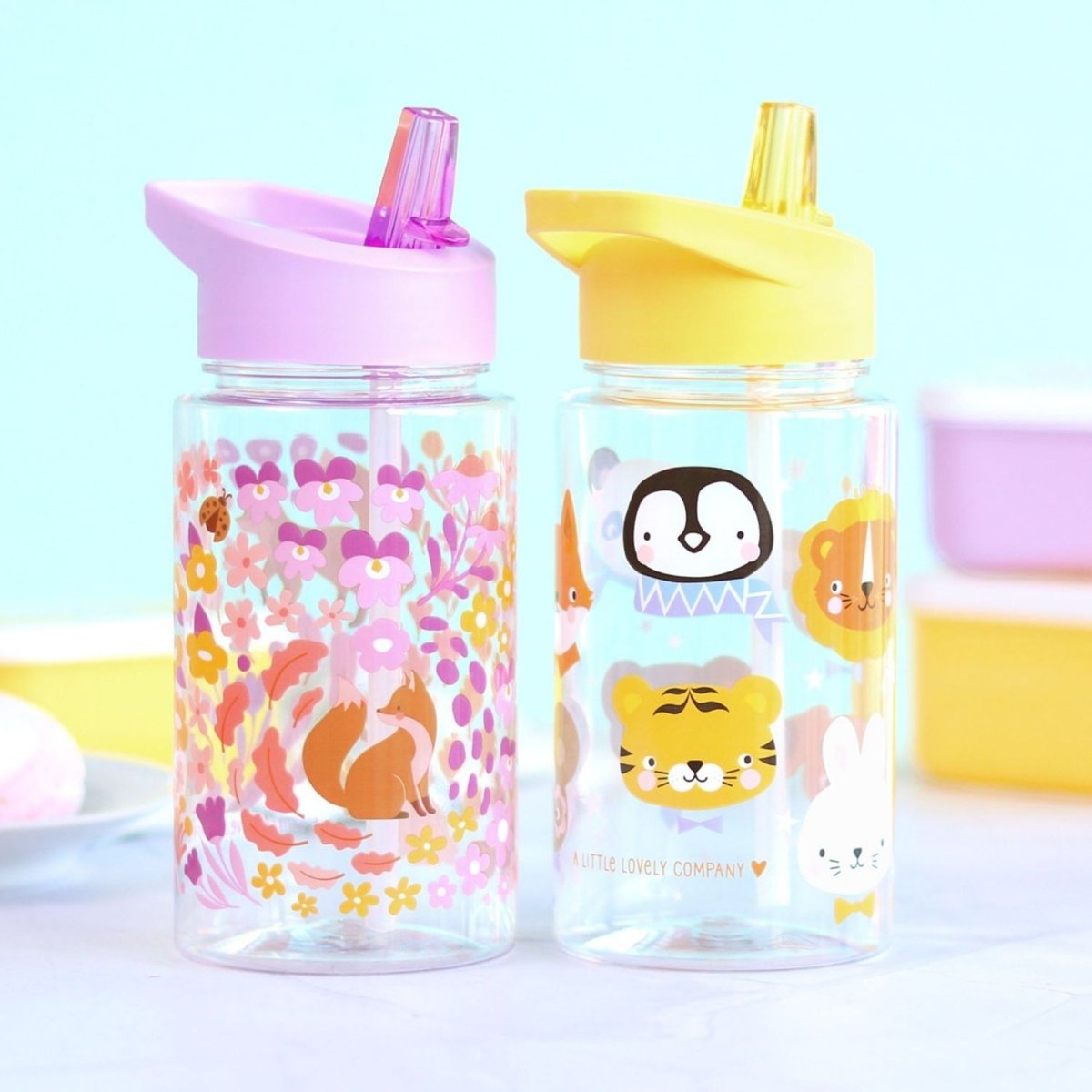 Gourde enfant 450 ml couleur unique, A LITTLE LOVELY COMPANY