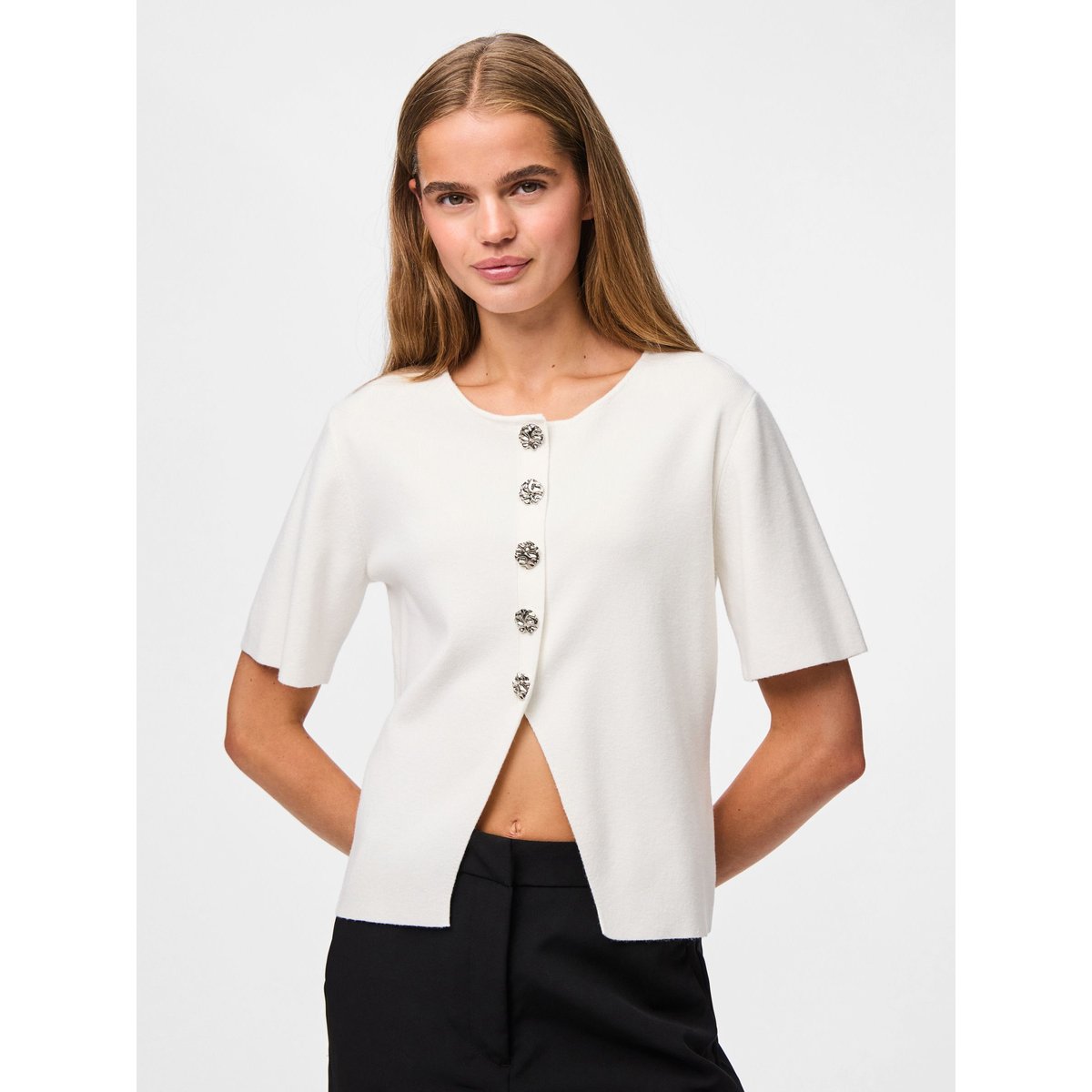 Cardigan En Maille cloud dancer, PIECES