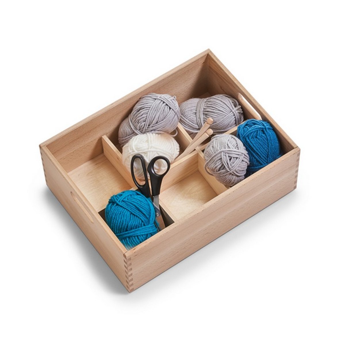 Boite en bois rangement empilable bois clair, ZELLER PRESENT