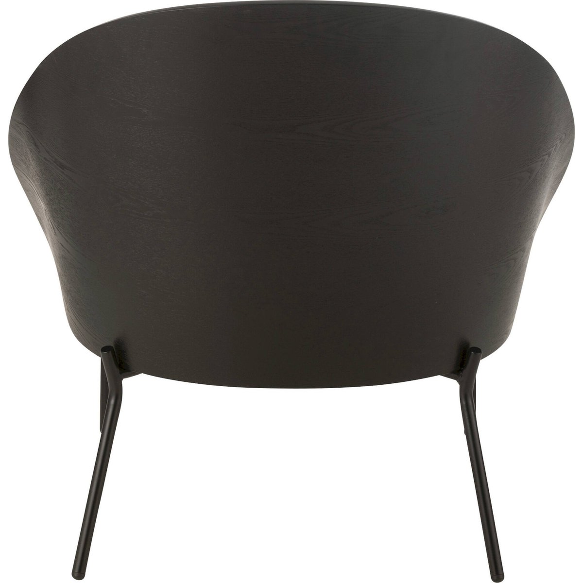 Chaise lounge en bois et métal contemporaine noir bois foncé et gris clair, RECOLLECTION