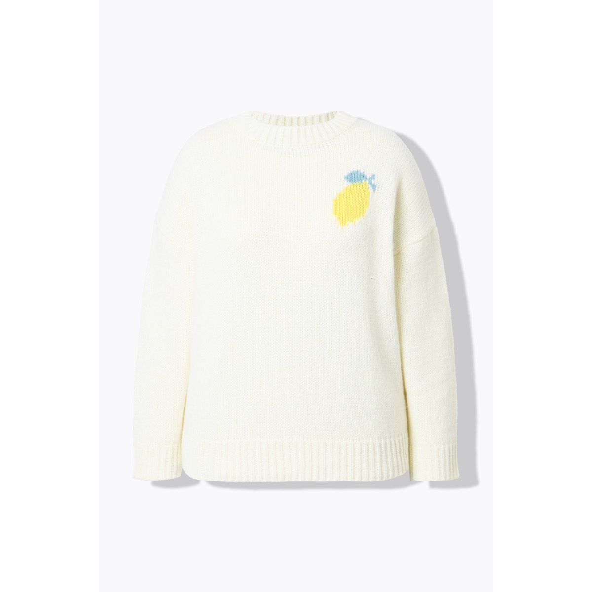 Pull oversize, motif citrons dans le dos blanc cassé, STUDIO UNTOLD