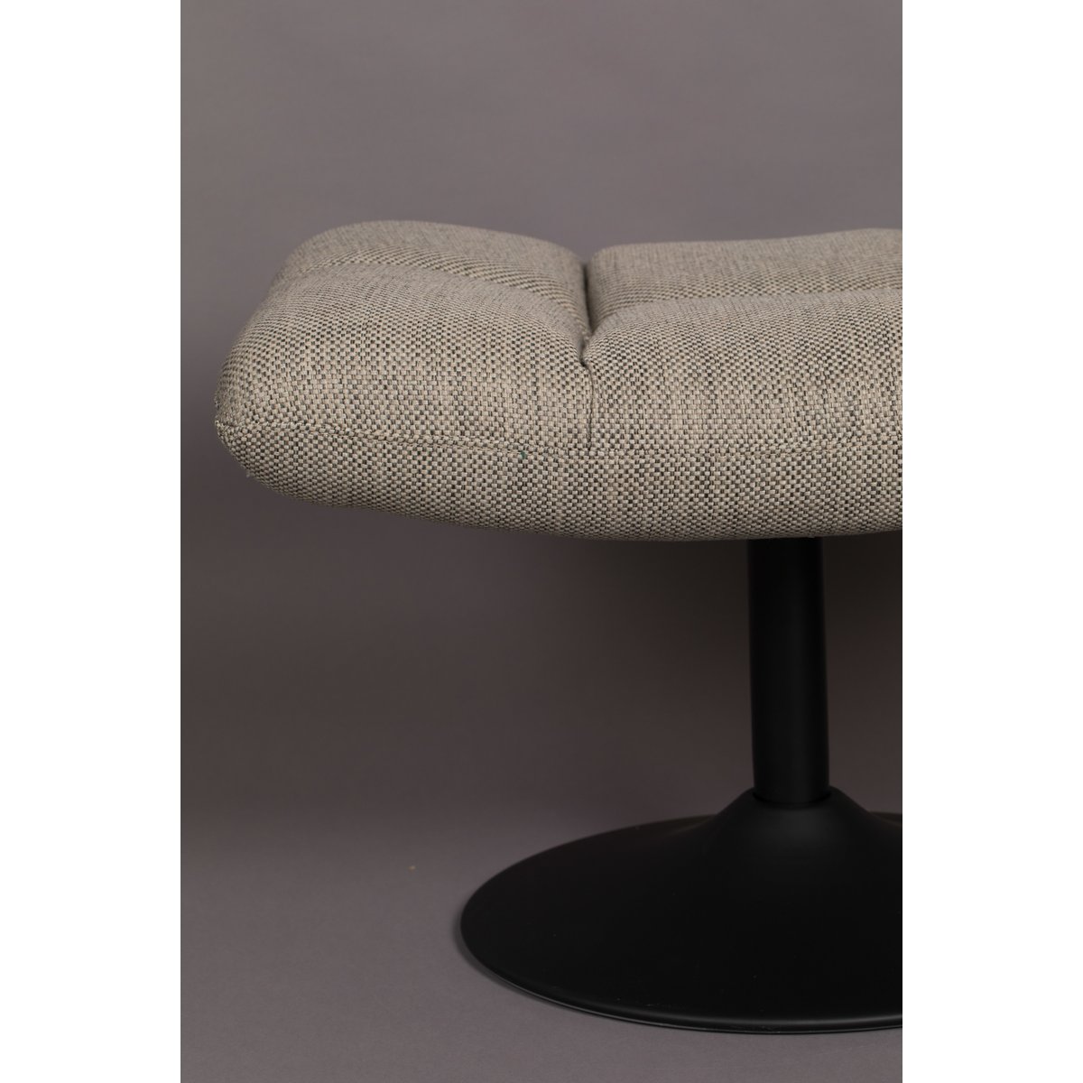 Tabouret en velours pivotant - HOCKER gris clair, DUTCHBONE
