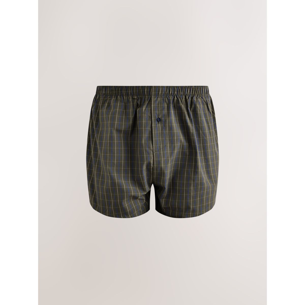 Boxer tissu carreaux bleu marine/vert, NEXT