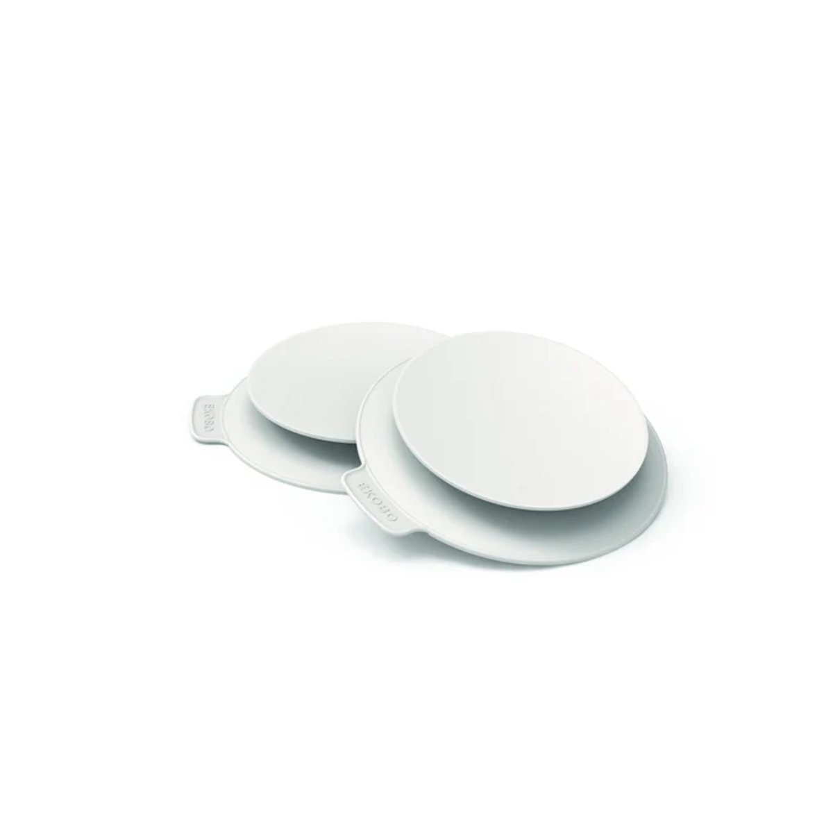 Set de 2 socles ventouse en silicone BAMBINO blanc, EKOBO