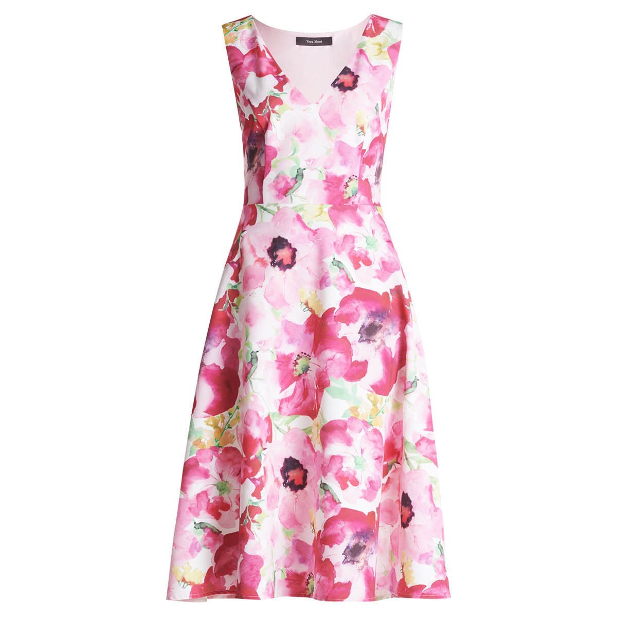 Robe de cocktail à imprimé à fleurs cream/rosé, VERA MONT