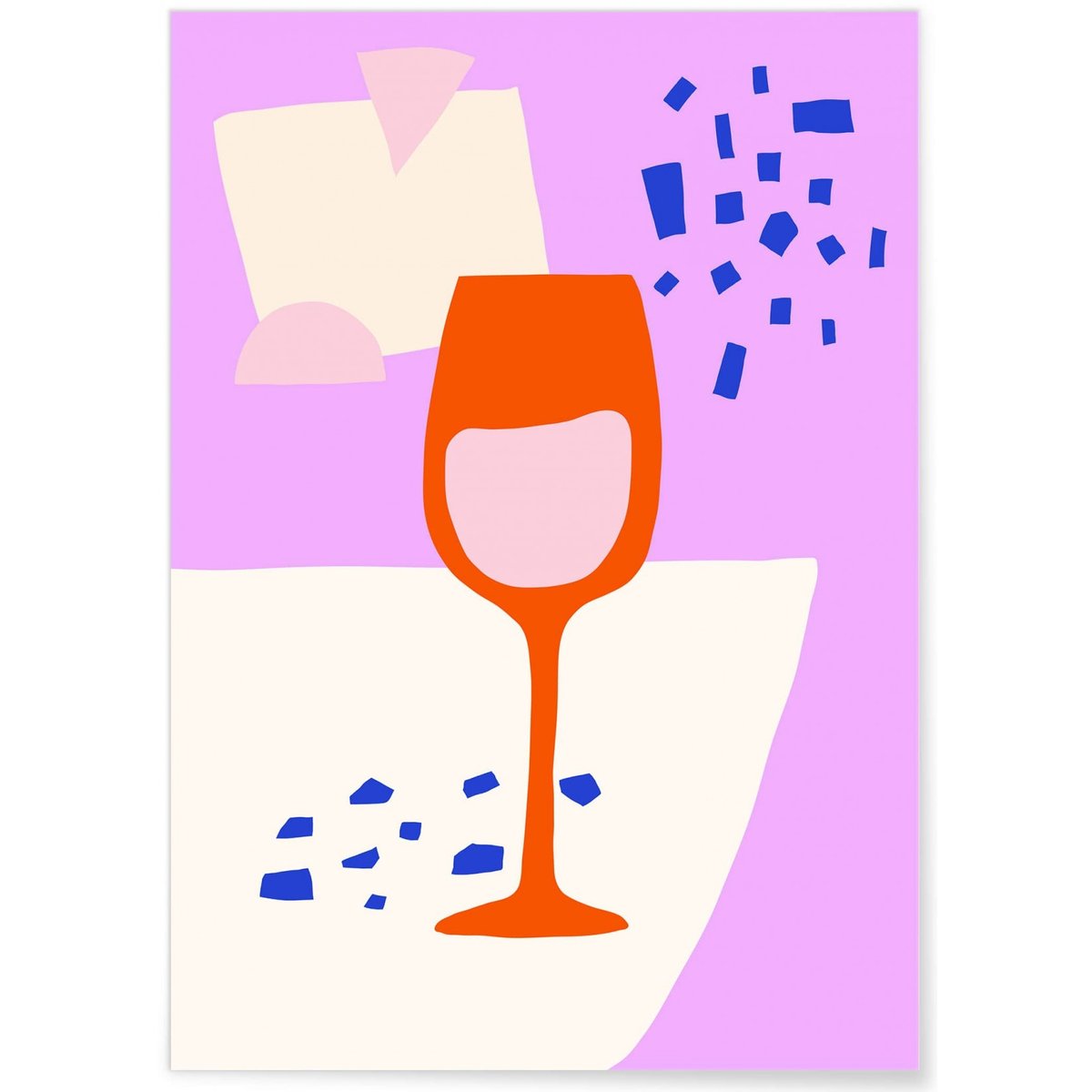 Affiche Le verre de vin blanc, L'AFFICHERIE