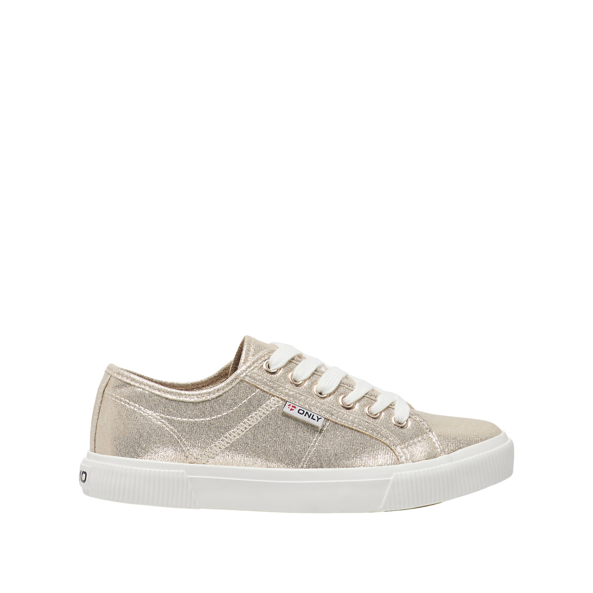 Baskets basses en toile Nicola doré, ONLY SHOES