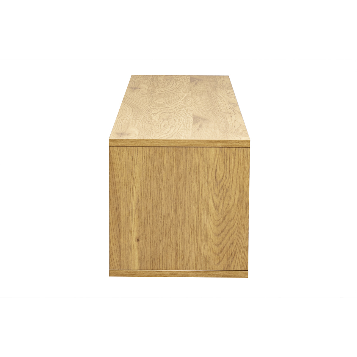 Meuble TV mural finition bois clair chêne L140 cm FLEXO chêne clair, MILIBOO