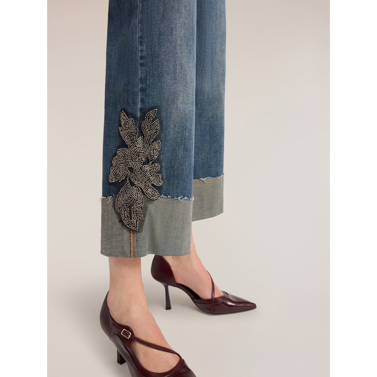 Jean court avec patch brodé light - blue, MOTIVI