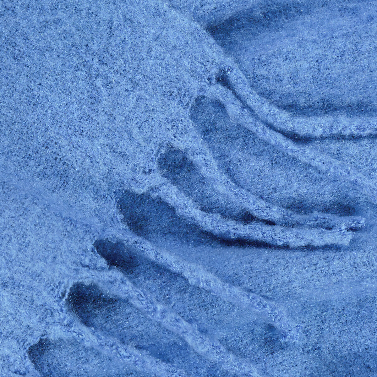 Plaid frangé, Basalm bleu, LA REDOUTE INTERIEURS