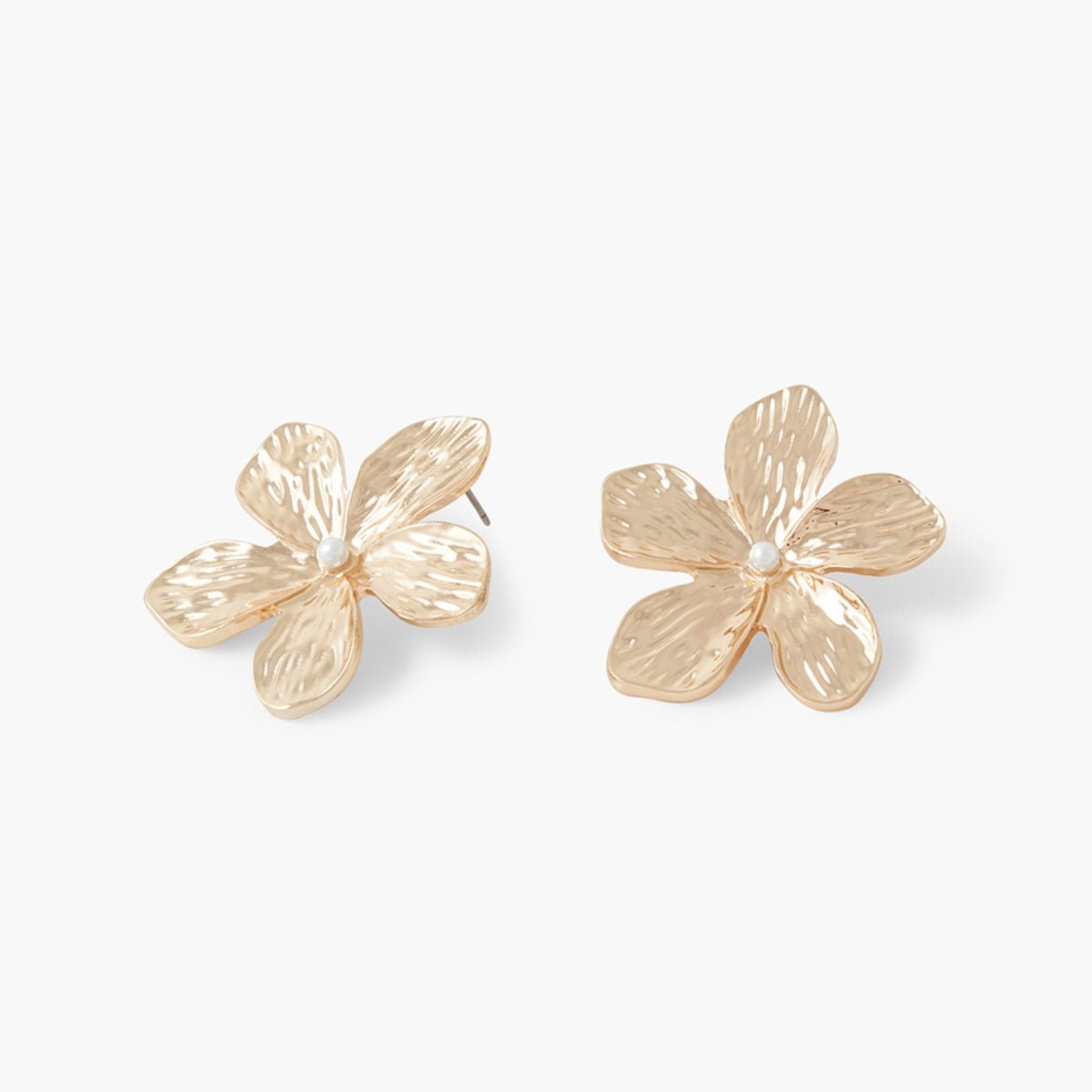 Boucles d'oreilles fleurs en métal doré doré, BALABOOSTE