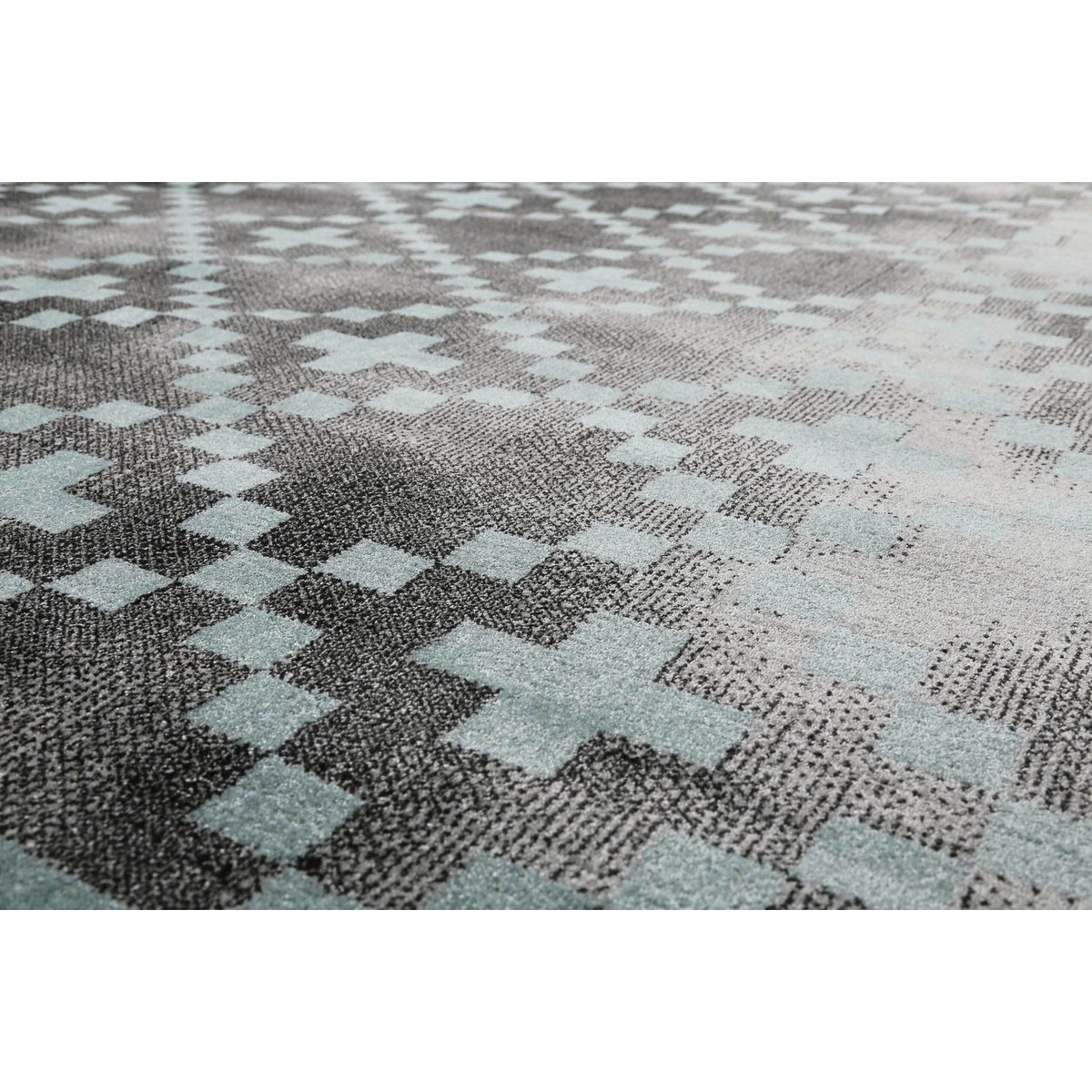Tapis salon velours ras à motif ,  PLEASURE 2.0 turquoise, WECON HOME
