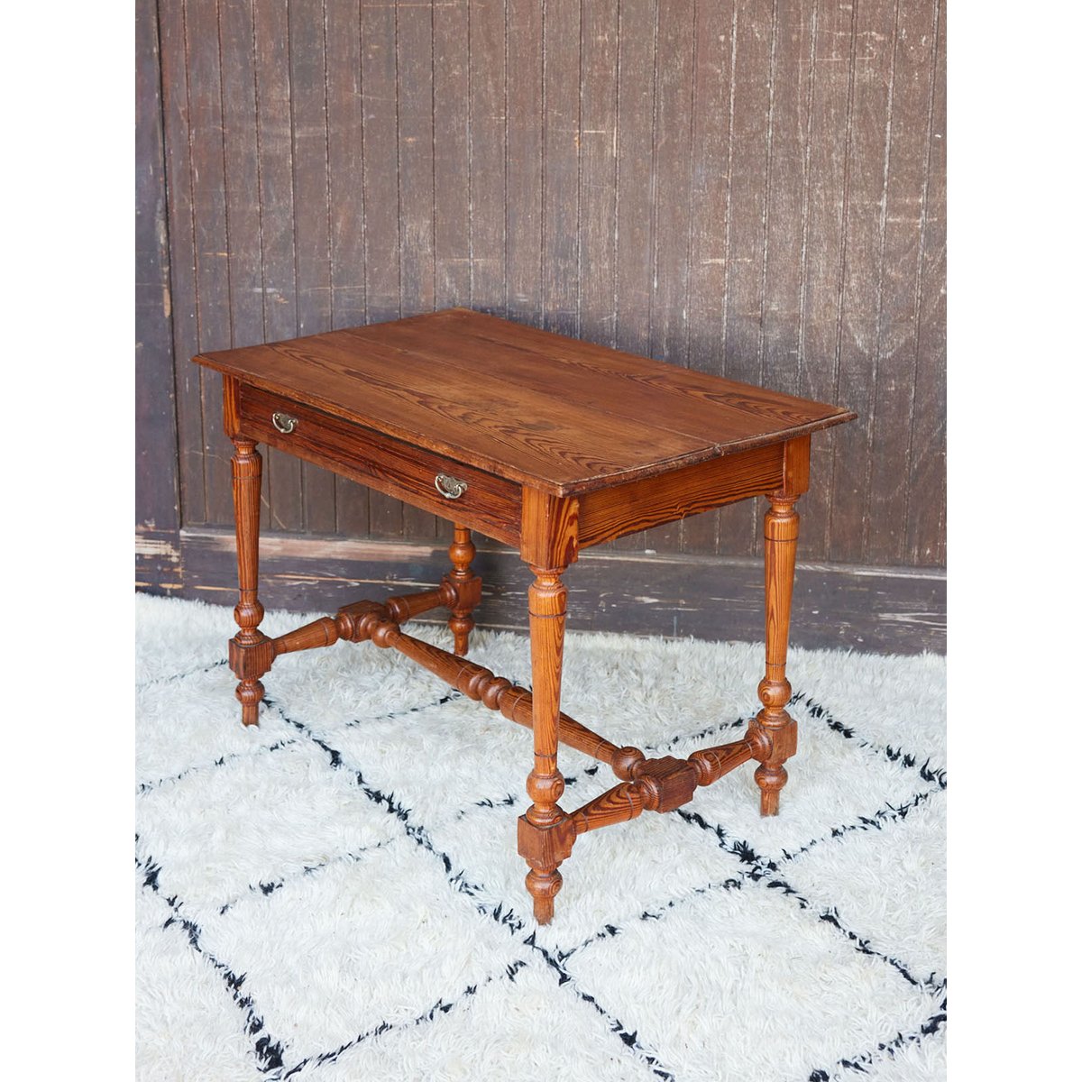Petit bureau ancien à tiroir Edouard N°1121 - Bon état bois clair, DEBONGOUT