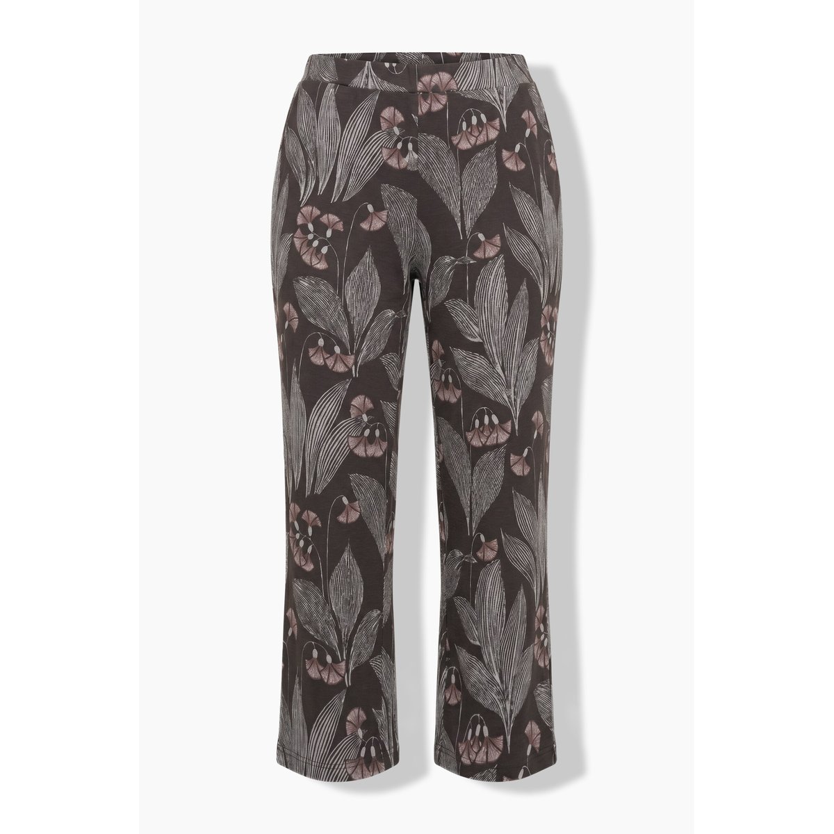 Pantalon Rose en molleton de coton bio noir marron, ULLA POPKEN