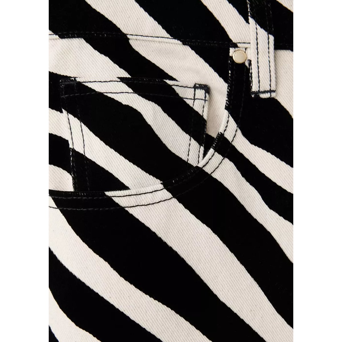Pantalon ballon imprimé zèbre blanc cassé, MANGO