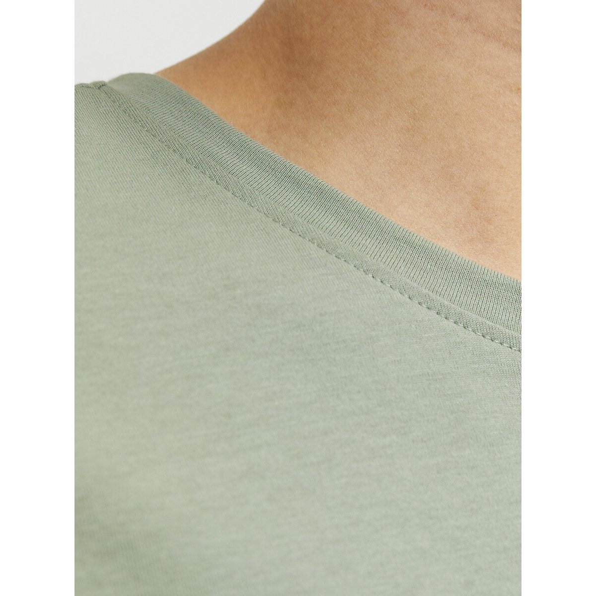 T-shirt à imprimé col rond vert pastel, JACK & JONES