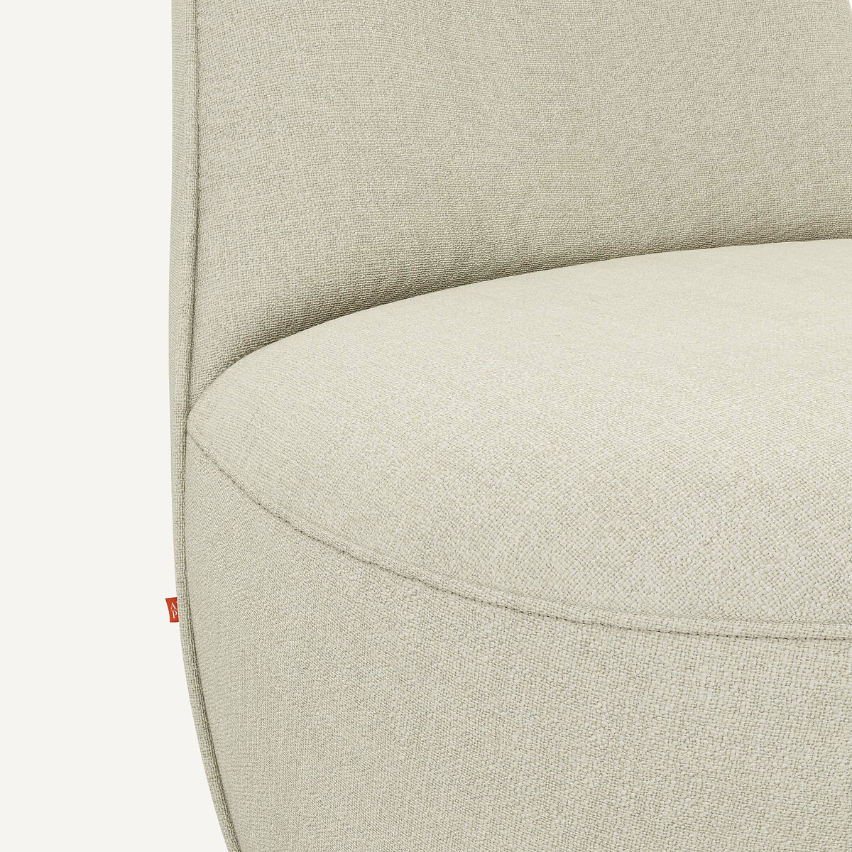 Fauteuil pivotant en lin chambray, ROSEBURY ecru, AM.PM X EMMANUEL GALLINA