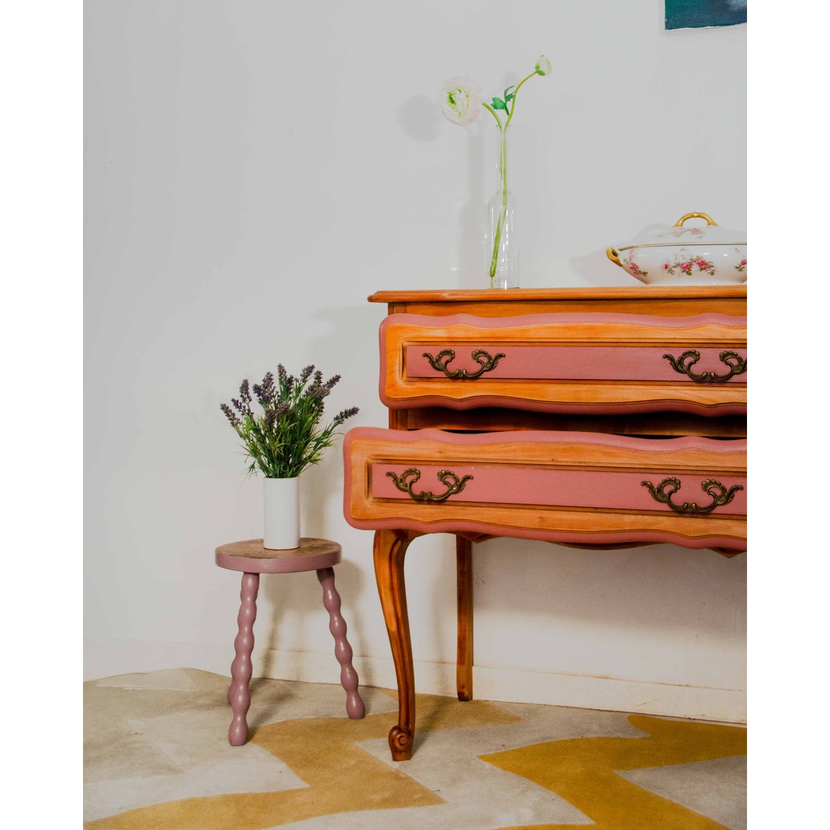 Commode en bois Garance N°732 - Bon état bois clair, DEBONGOUT