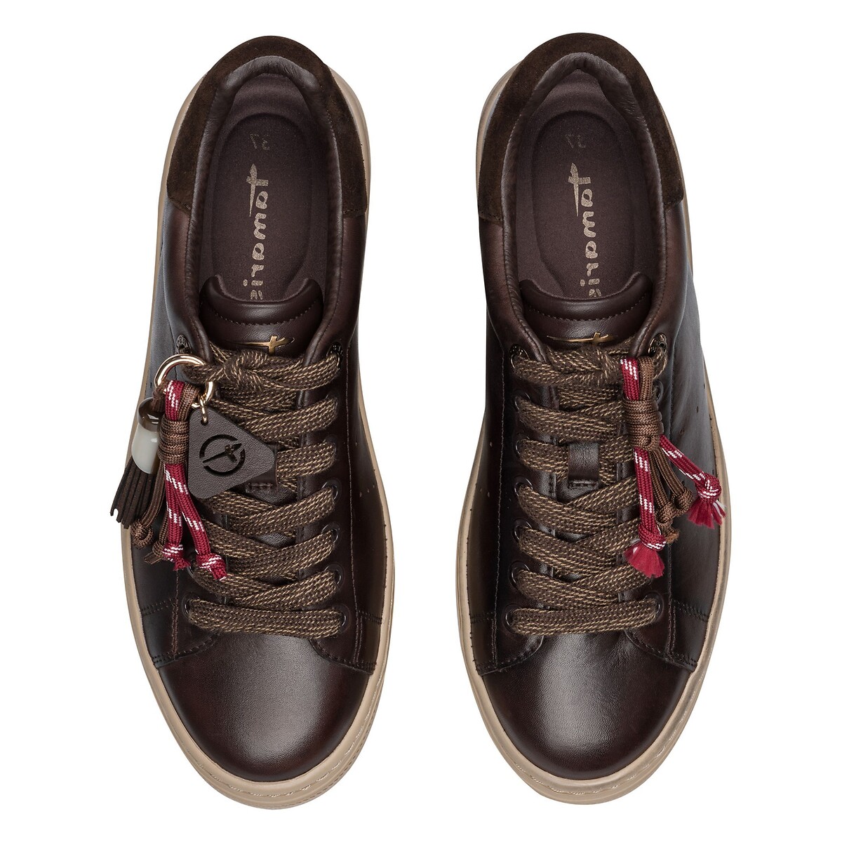 Platform trainers dark brown, TAMARIS