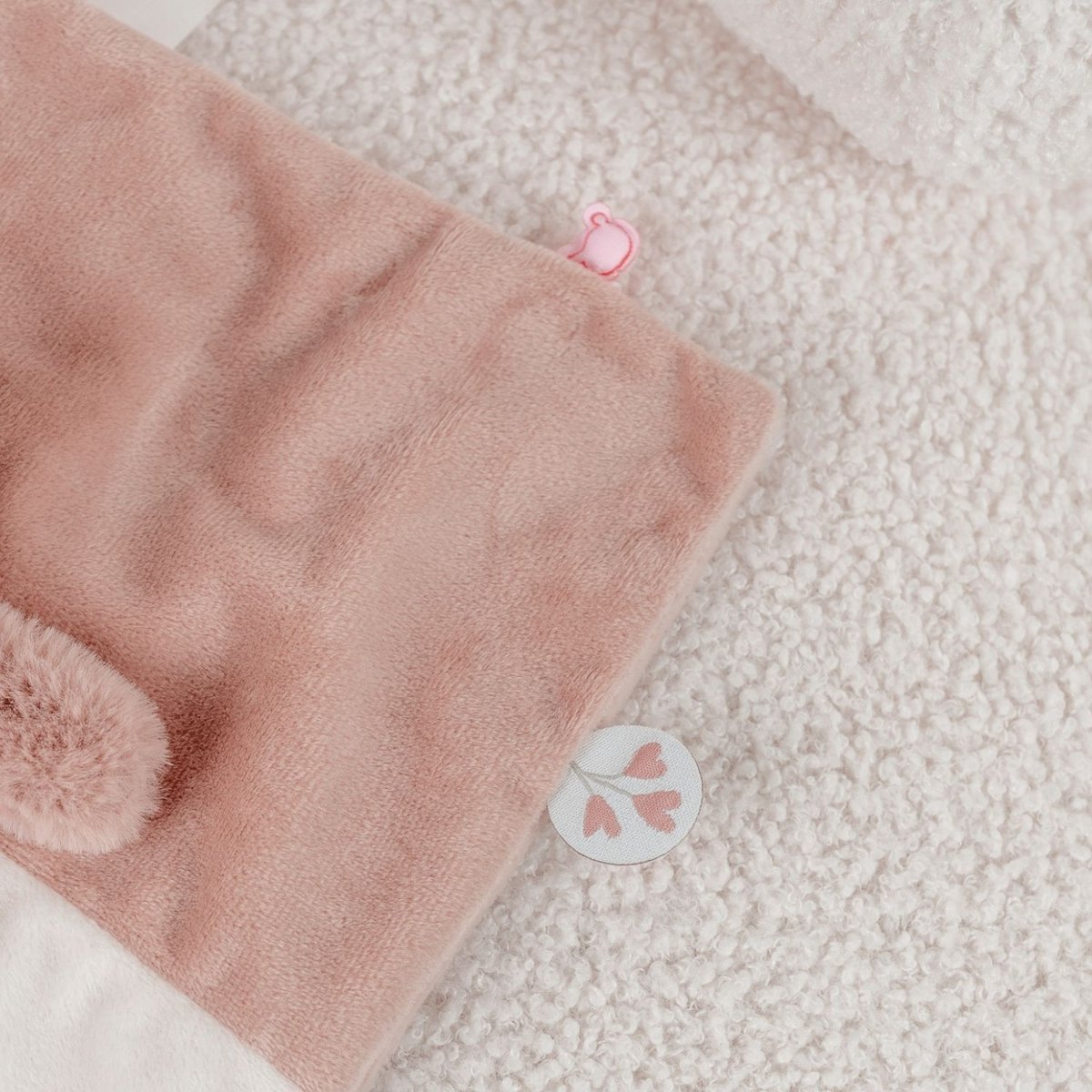 Doudou attache sucette rose, NOUKIE'S