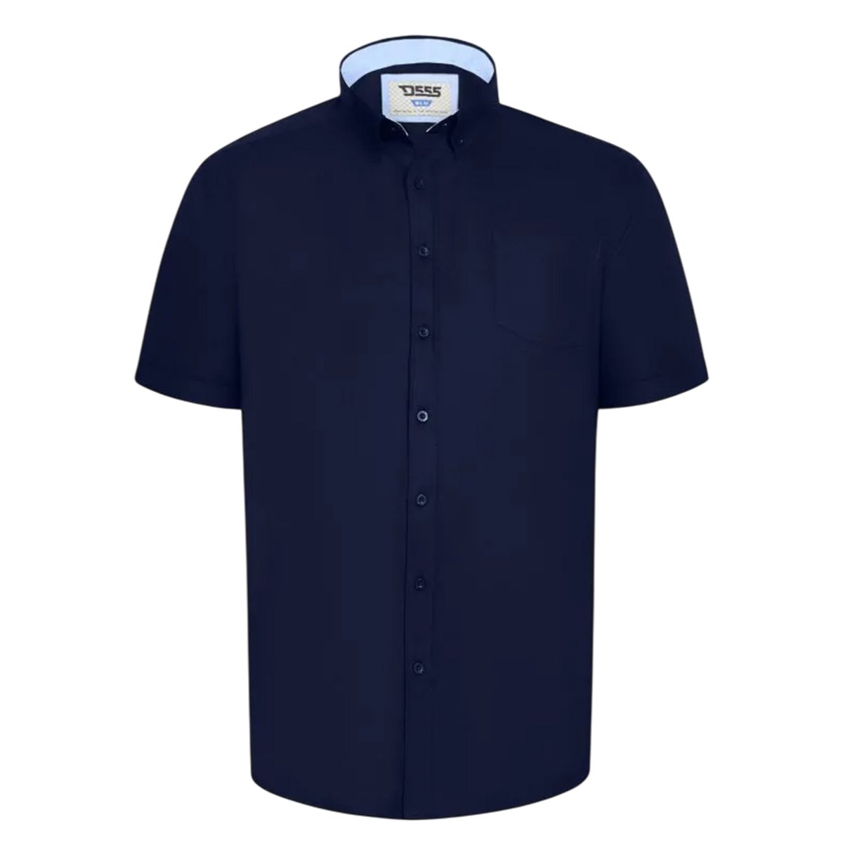 Chemise longue manches courtes taille grand JAMES noir, DUKE