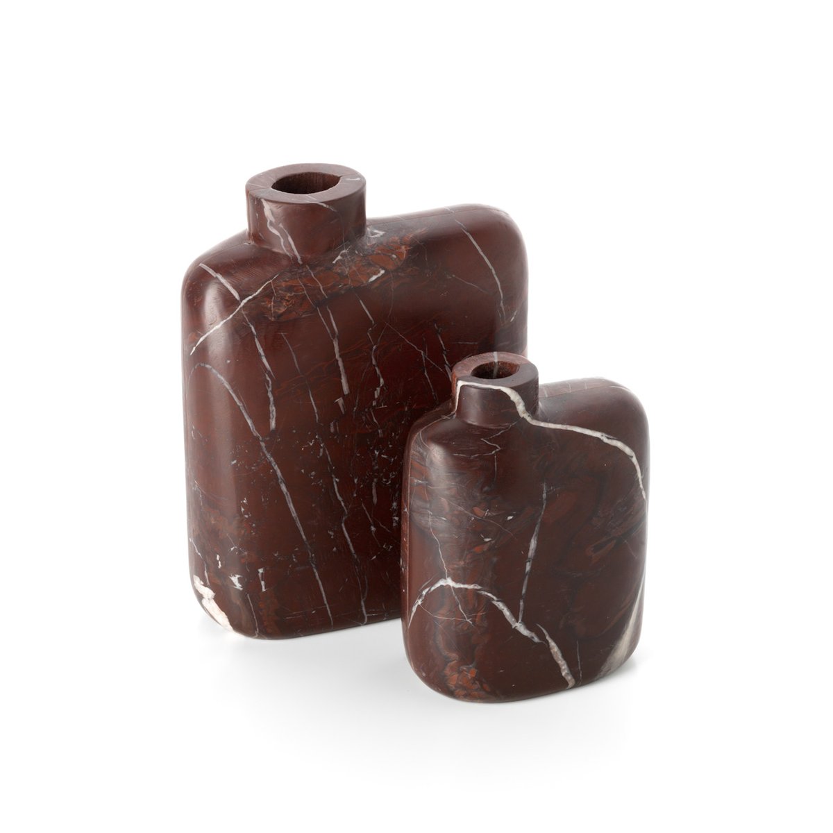 Vase en marbre ROSSO LEVANTO bordeaux, BAZAR BIZAR