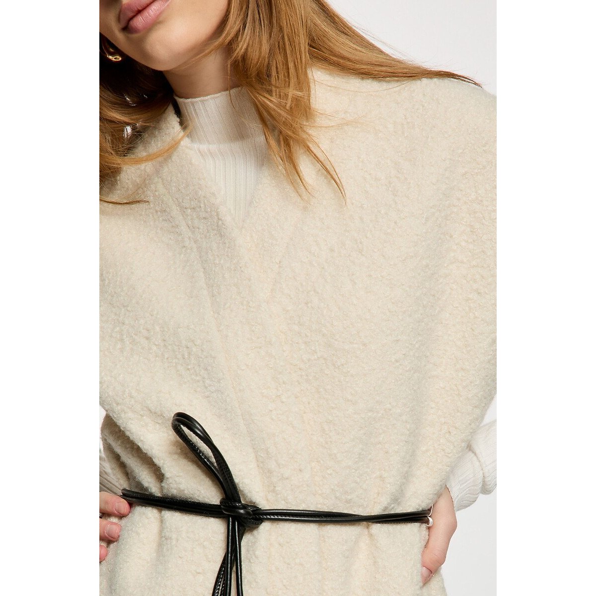 Veste sans manches ivoire, MORGAN