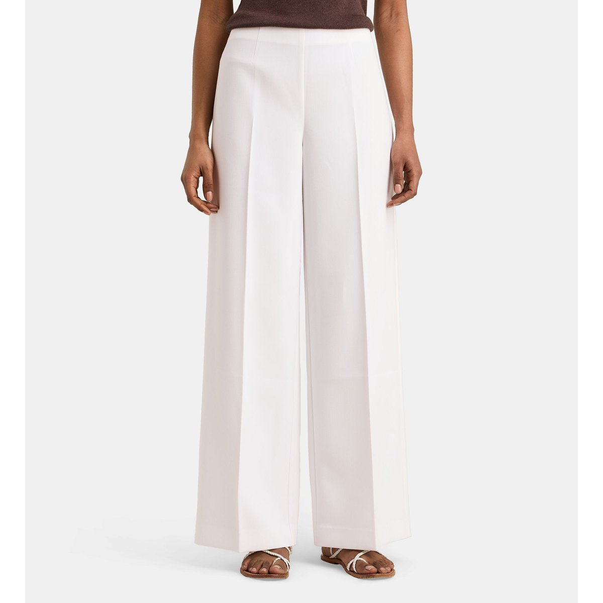 Pantalon napo droit large blanc, JODHPUR