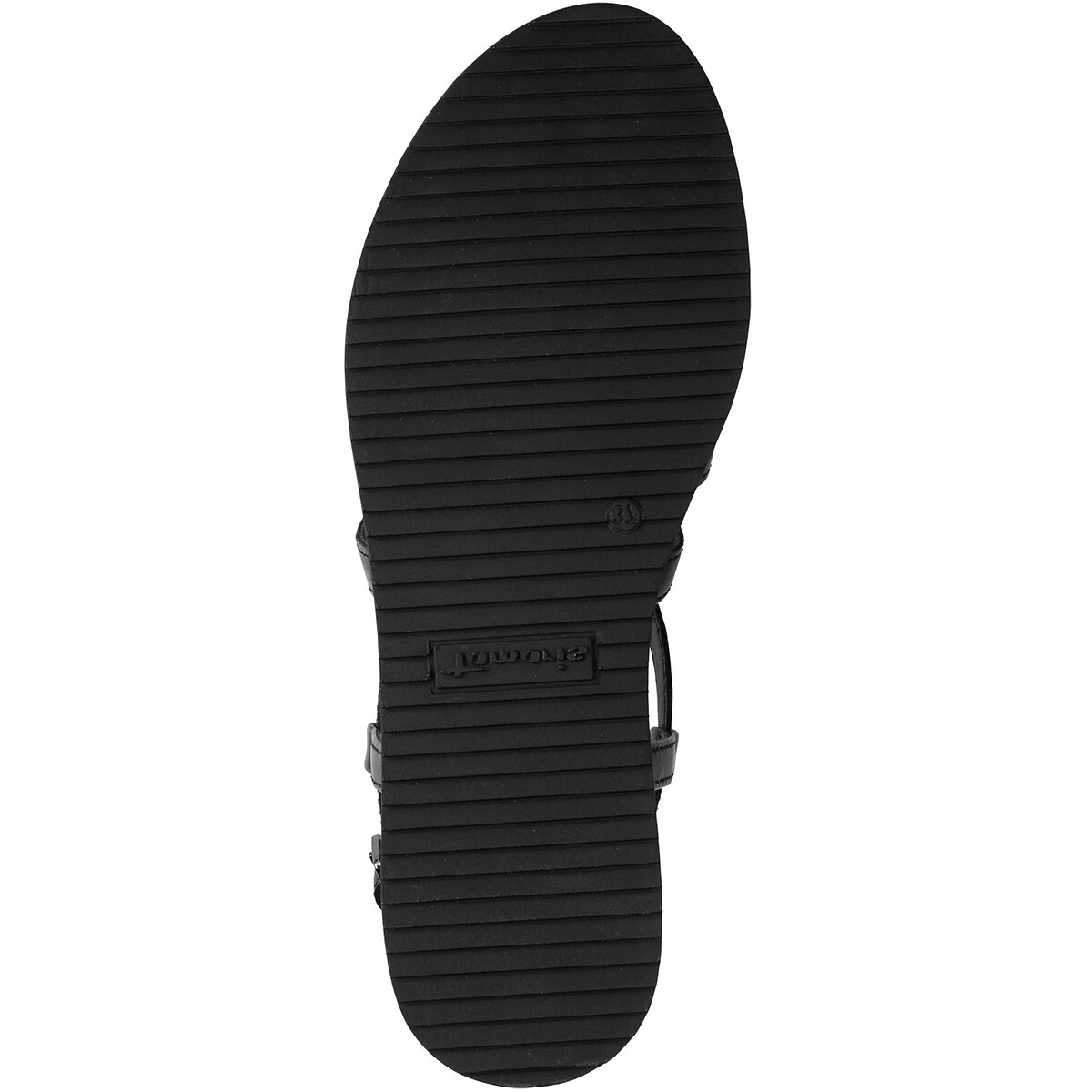 Sandalen met sleehak zwart, TAMARIS