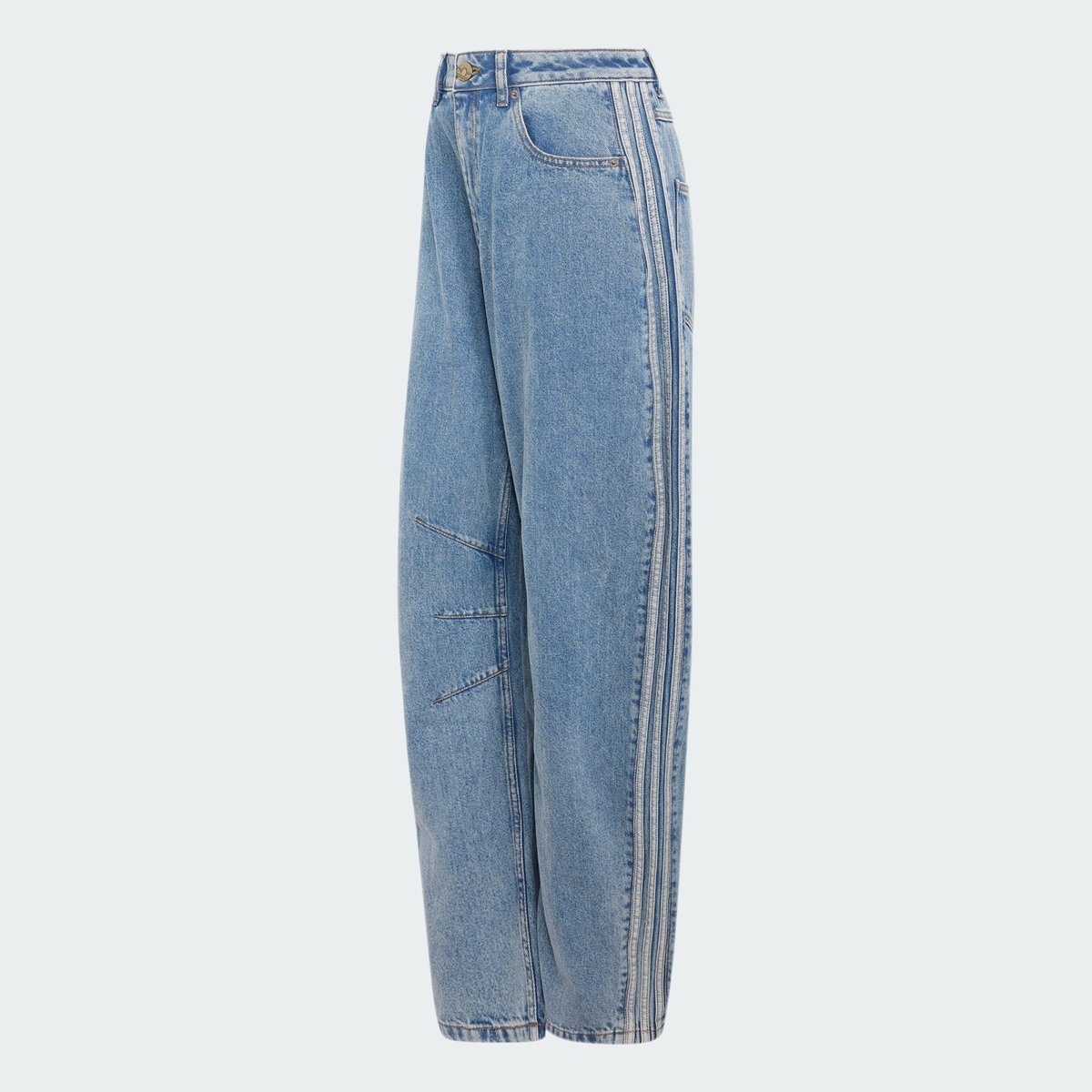 Pantalon Barrel Taille Haute Denim worn blue denim, adidas Originals