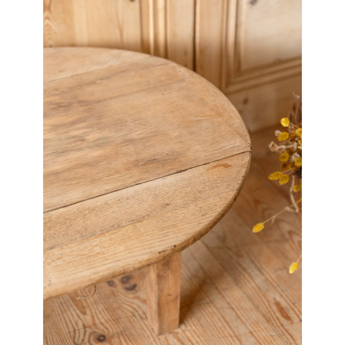 Table basse à rabats en chêne Léonie N°1105 - Bon état bois foncé, DEBONGOUT