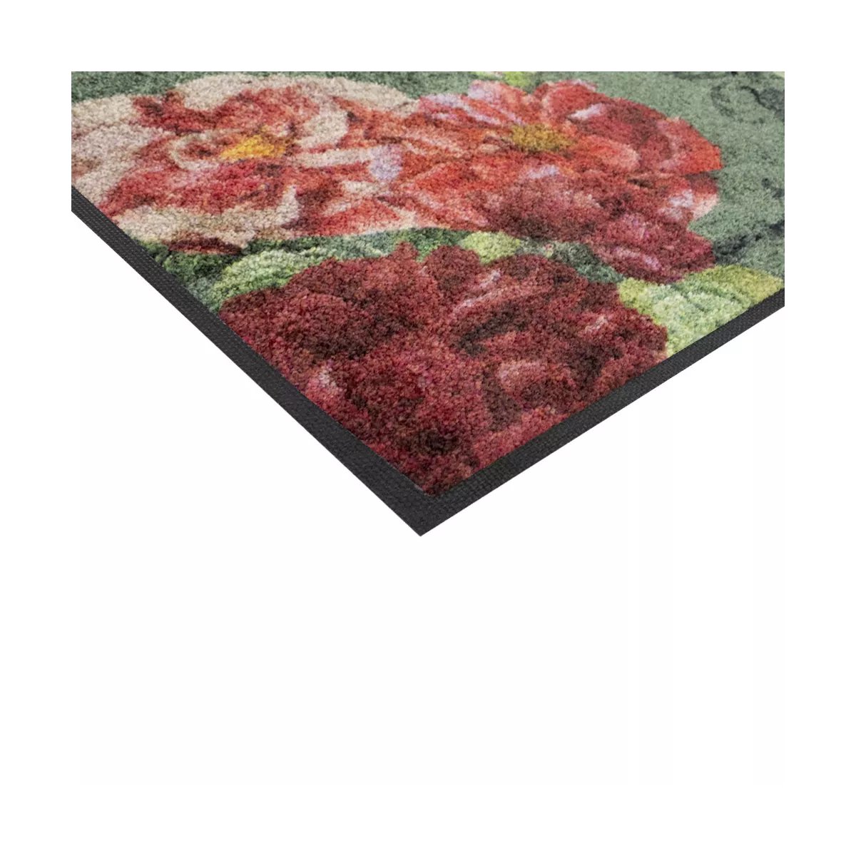Tapis decor caoutchouc & nylon BOUQUET FLORAL multicolore, GARNIER THIEBAUT