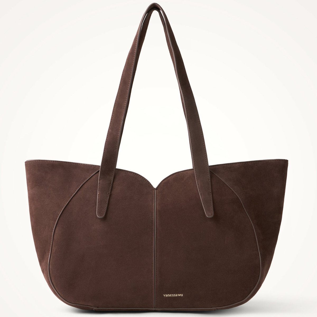 Sac cabas avec anses et bandoulière Maxi ALTAÏ marron foncé, VANESSA WU