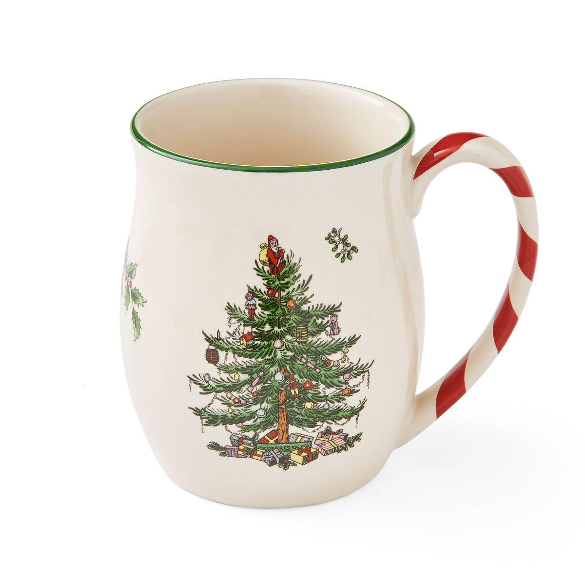 Set of 4 Christmas Tree Candy Cane Mugs white, SPODE