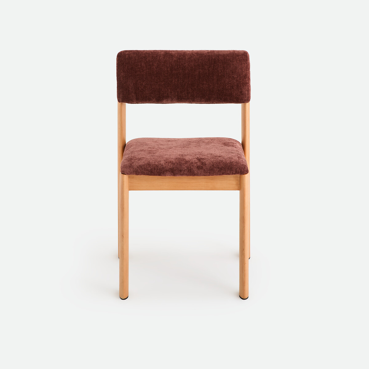Silla de tela texturizada, OLIVER roble/burdeos, LA REDOUTE INTERIEURS