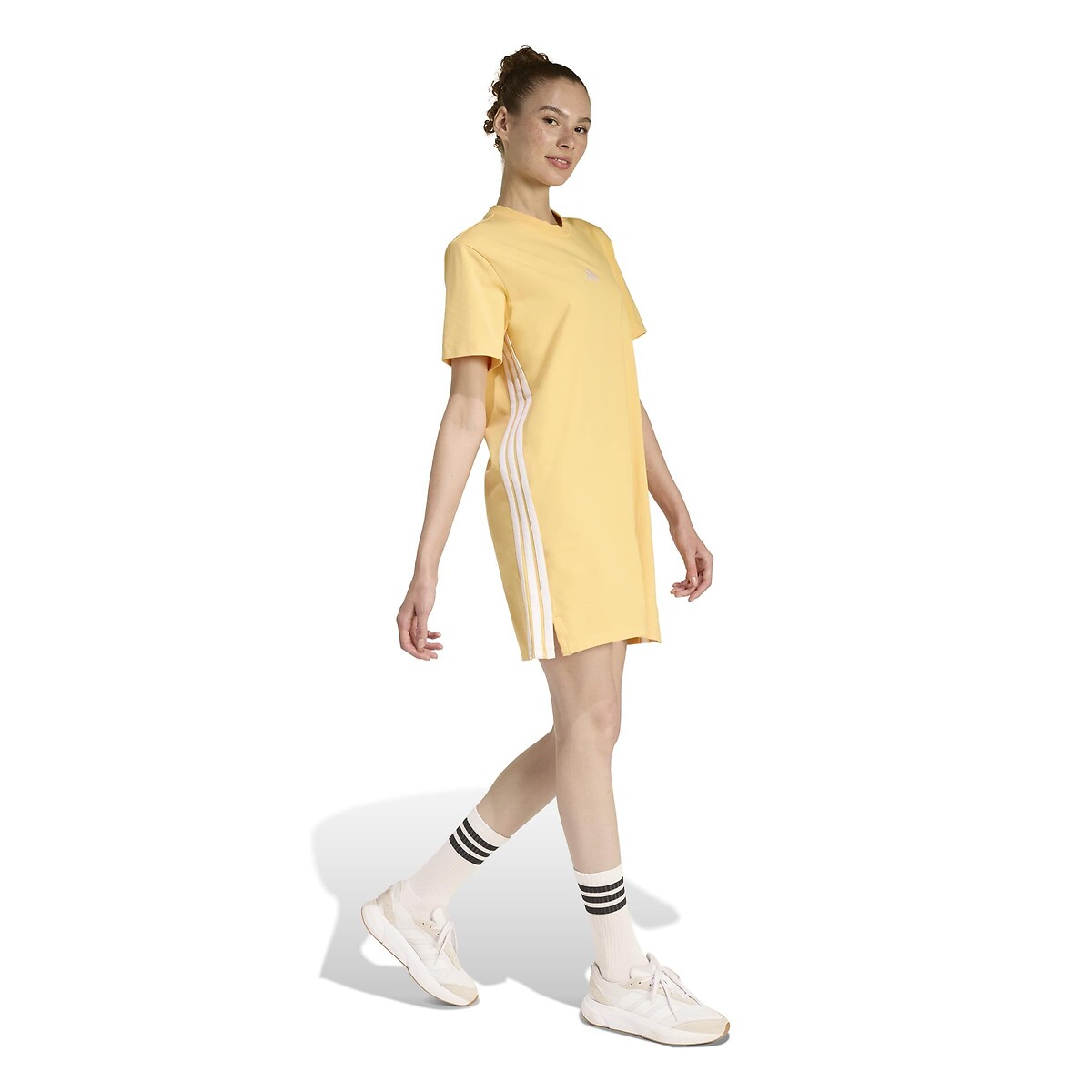 Abito corto Essentials 3 Stripes arancione, ADIDAS SPORTSWEAR