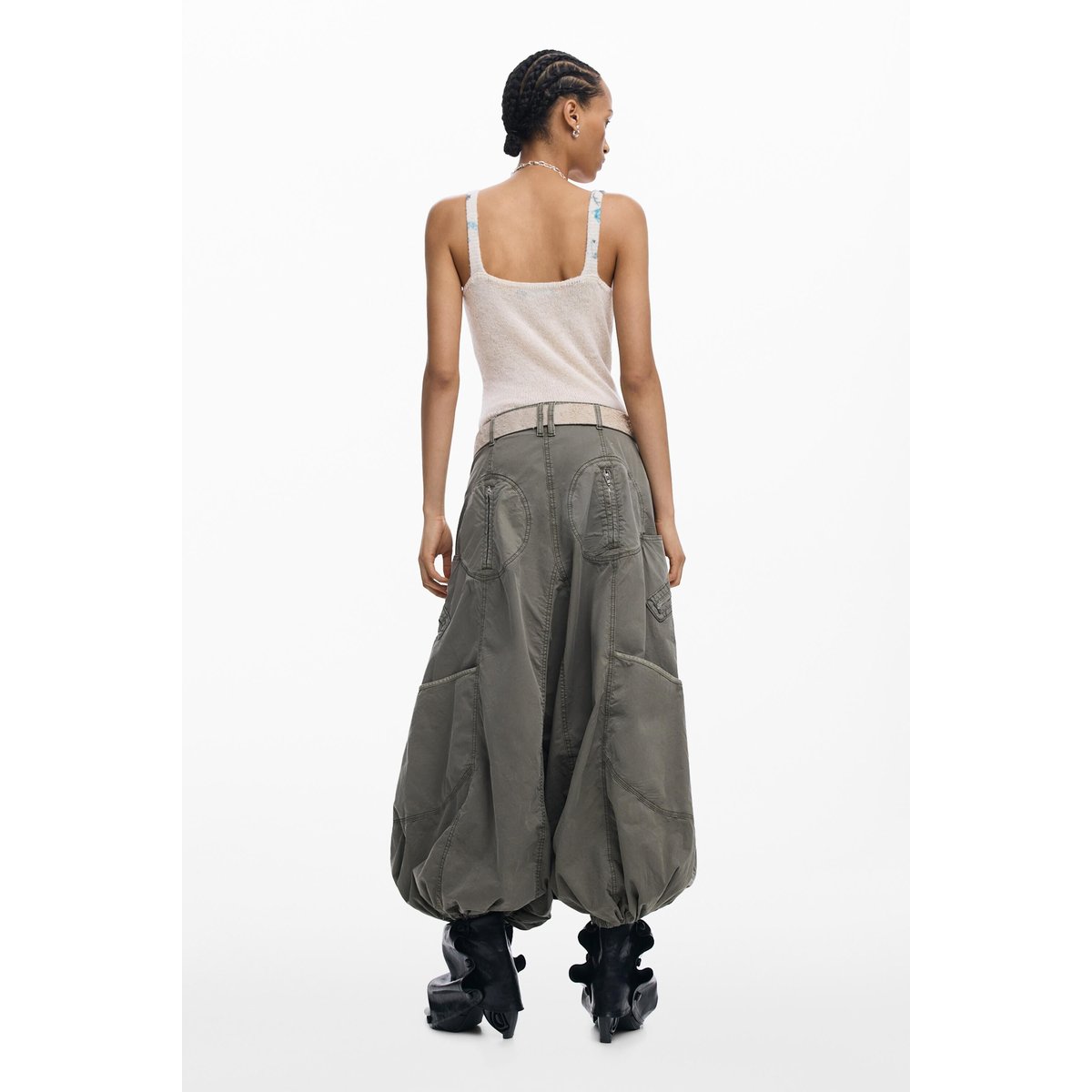 Pantalon cargo ballon vert, DESIGUAL