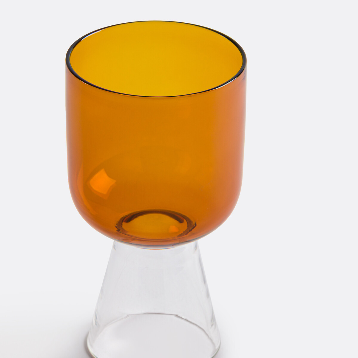 Set van 4 borosilicaat glazen met steel, Tolla amber, LA REDOUTE INTERIEURS