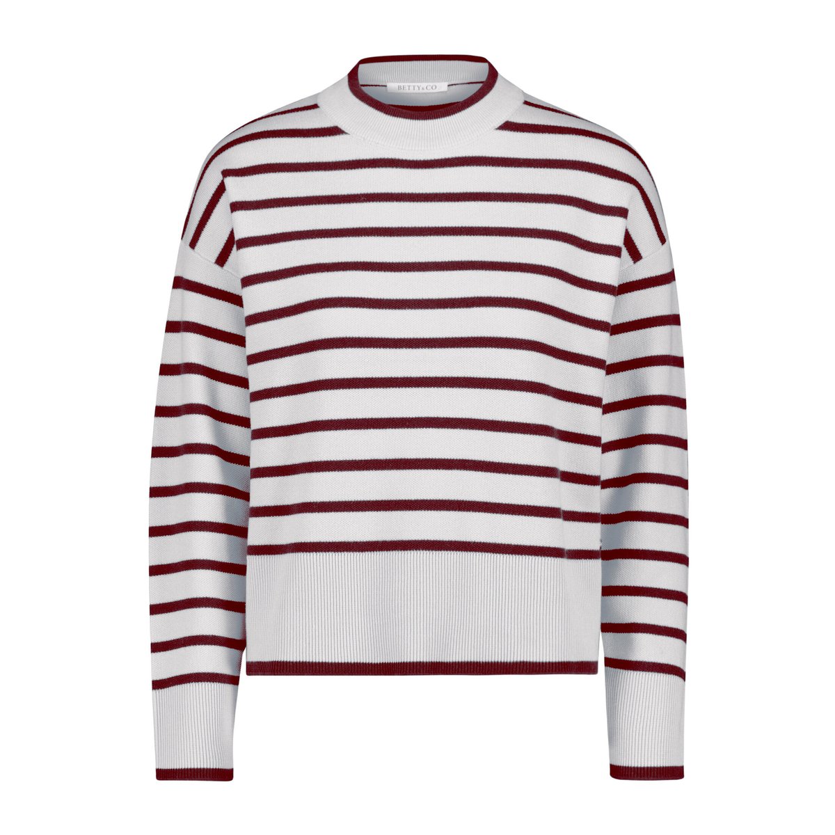 Pull-over en maille à rayures cream/dark red, BETTY & CO