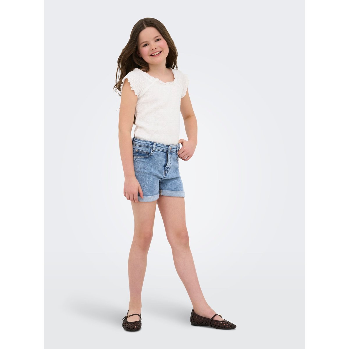 Short En Denim light blue denim, KIDS ONLY