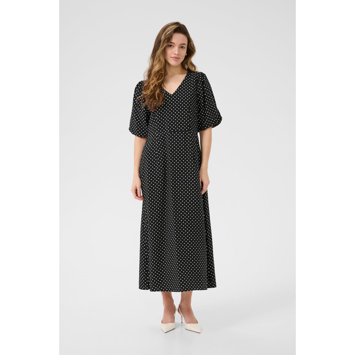 Robe noir/blanc a pois, KAFFE