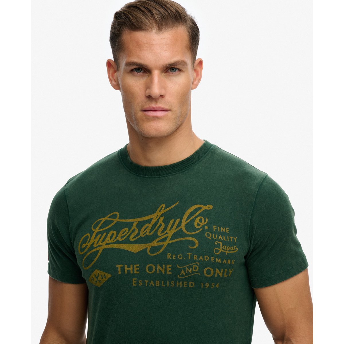 T-shirt Industry Worker Coupe Décontractée vert émail, SUPERDRY