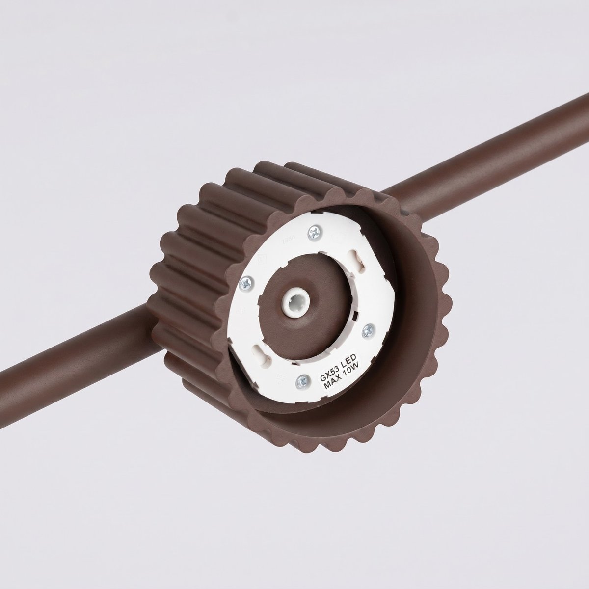 Lustre Aluminium Marron Gx53 4 AURA marron, EDEN
