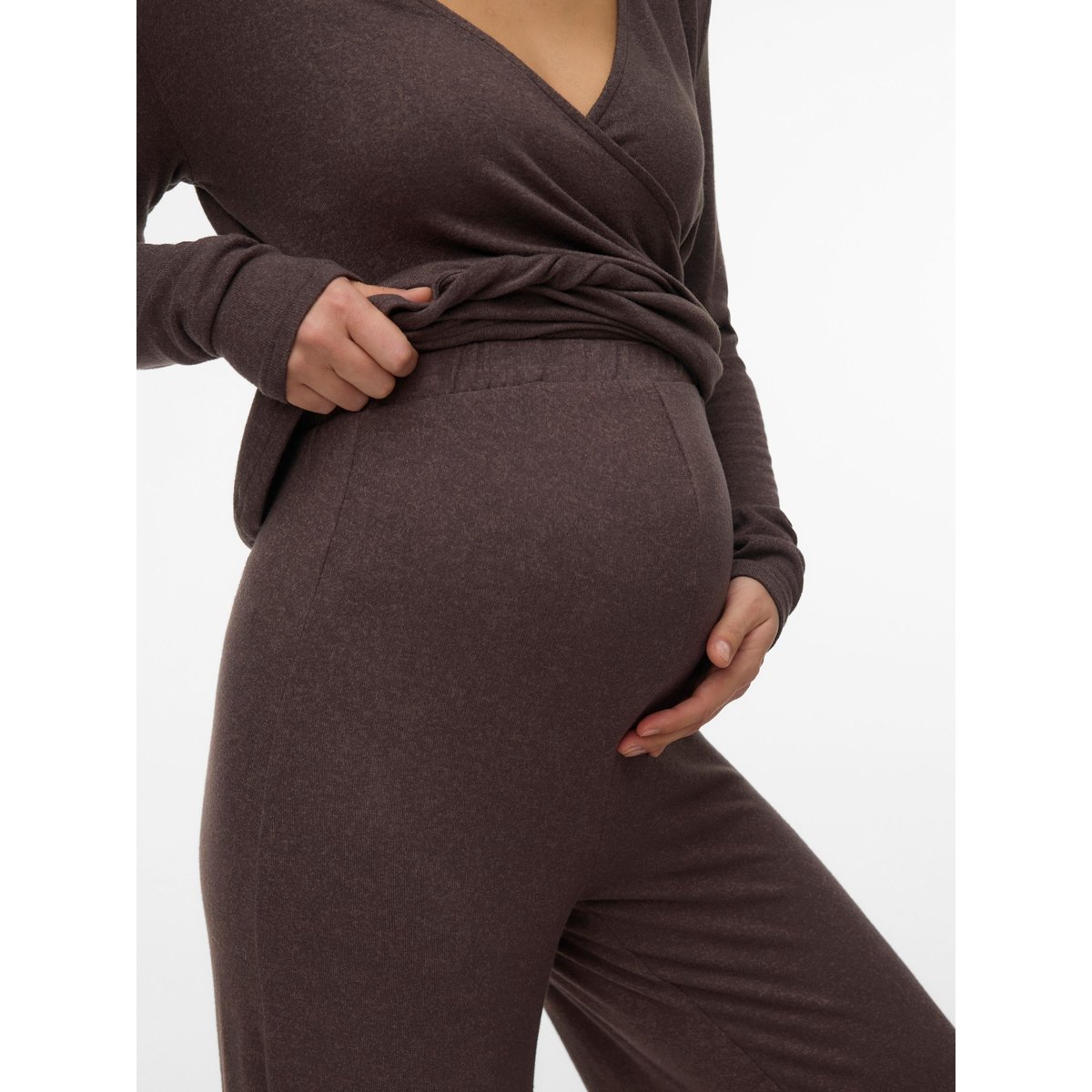 Pantalon À Jambe Large marron - chocolate brown 1, MAMA LICIOUS