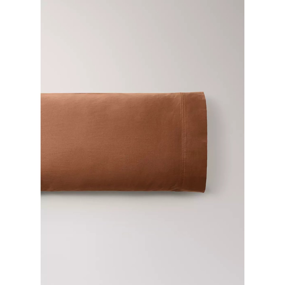 Taie d'oreiller coton lavé 45x110 cm caramel, MANGO HOME